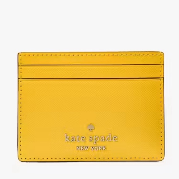 Kate Spade NEW Madison Small Slim Card Holder in Daffodil NWT STILL IN PLASTIC - Picture 1 of 3